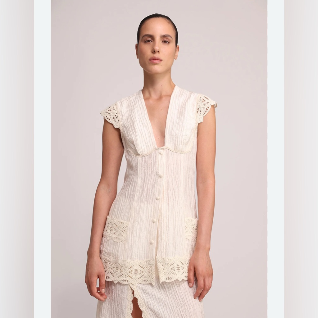 Free People X Sabina Museyev Marlen Top In Ivory